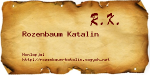 Rozenbaum Katalin névjegykártya