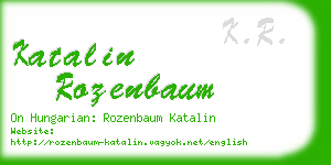 katalin rozenbaum business card